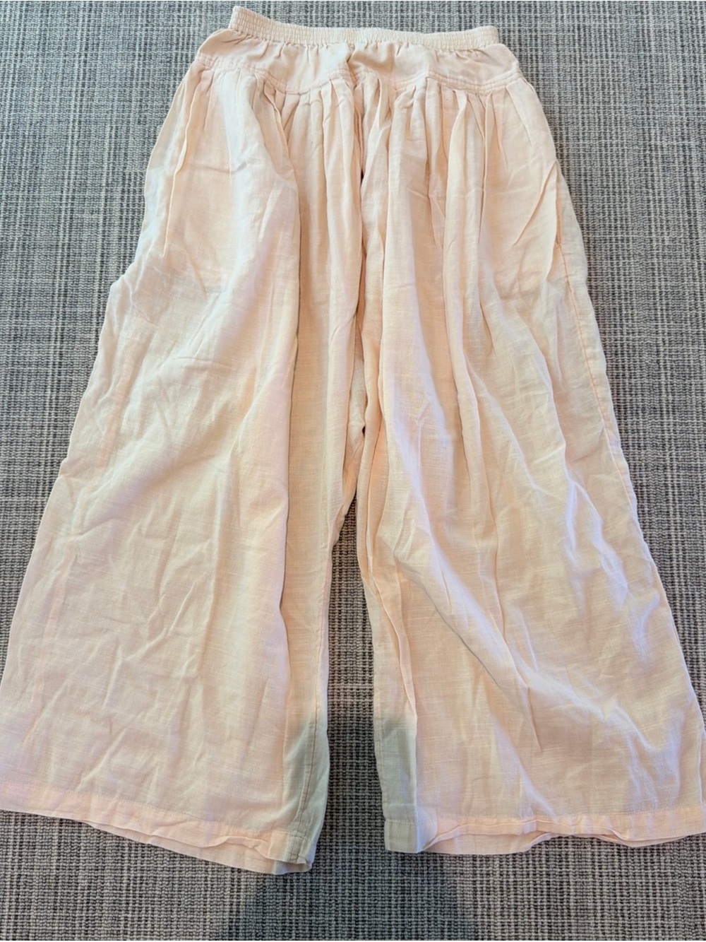 Free People Pants Cotton Womens Wide Leg Pull On Elastic Waist Size Small